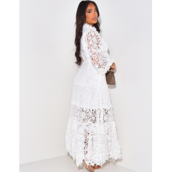 Premium ruffled lace dress