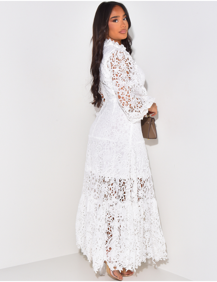 Premium ruffled lace dress