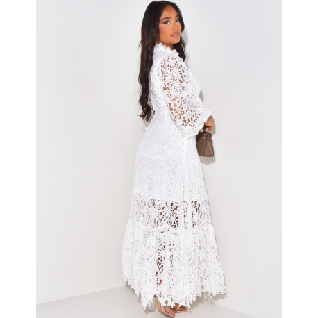Premium ruffled lace dress