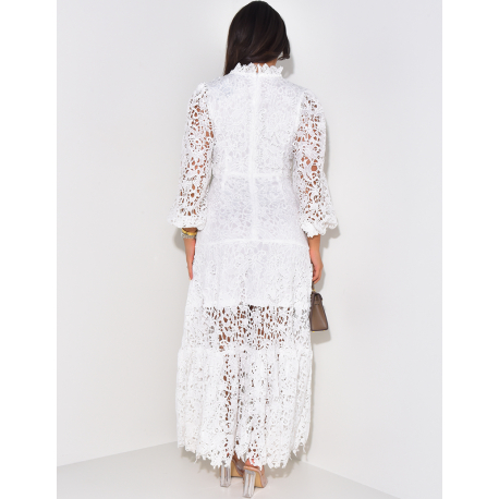 Premium ruffled lace dress