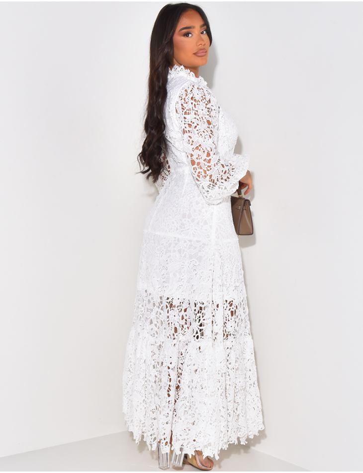 Premium ruffled lace dress