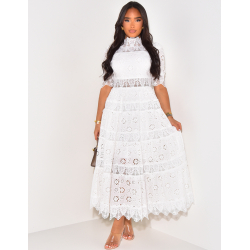 Premium long dress with lace embroidery Premium long dress with lace embroidery