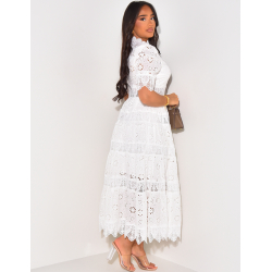 Premium long dress with lace embroidery Premium long dress with lace embroidery