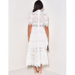 Premium long dress with lace embroidery Premium long dress with lace embroidery