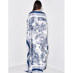 Oversized scarf-effect satin dress