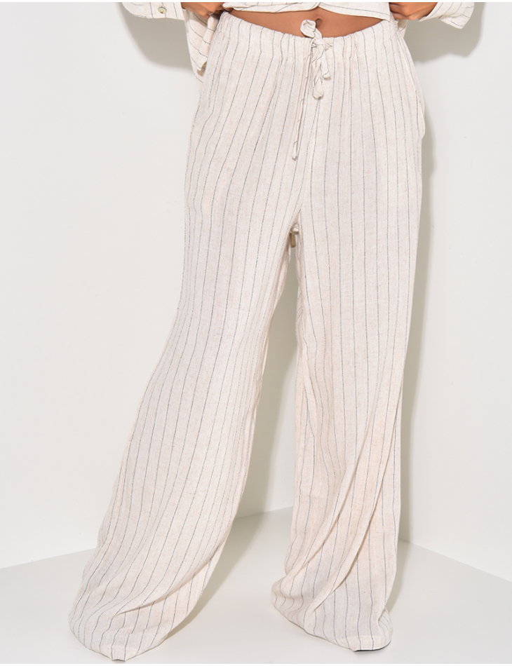 Striped linen trousers Striped linen trousers