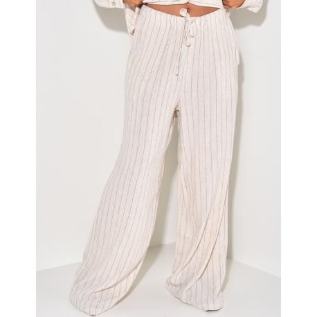 Striped linen trousers Striped linen trousers