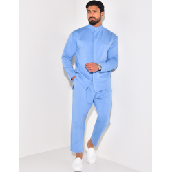 Ensemble pantalon et chemise à col rond Ensemble pantalon et chemise à col rond