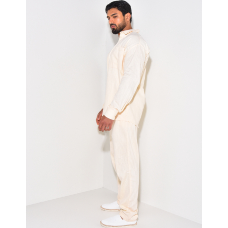 Ensemble pantalon et chemise en lin Ensemble pantalon et chemise en lin
