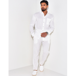 Ensemble pantalon et chemise texturé Ensemble pantalon et chemise texturé