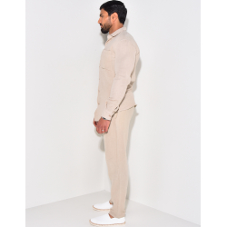 Ensemble pantalon et chemise texturé Ensemble pantalon et chemise texturé