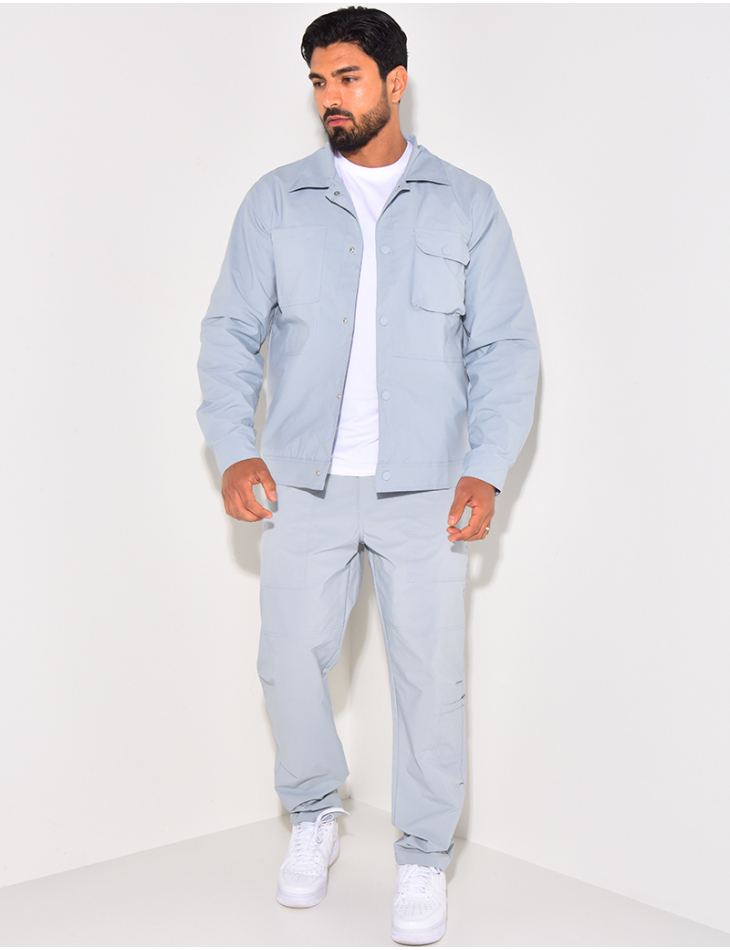 Ensemble fin pantalon et chemise à boutons pressions Ensemble fin pantalon et chemise à boutons pressions