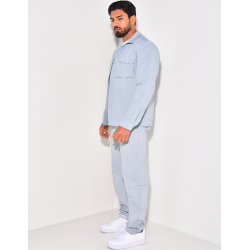 Ensemble fin pantalon et chemise à boutons pressions Ensemble fin pantalon et chemise à boutons pressions