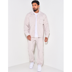 Ensemble fin pantalon et chemise à boutons pressions Ensemble fin pantalon et chemise à boutons pressions