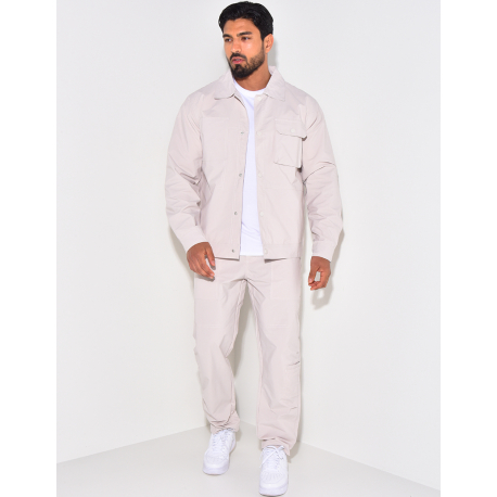 Ensemble fin pantalon et chemise à boutons pressions Ensemble fin pantalon et chemise à boutons pressions