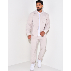 Ensemble fin pantalon et chemise à boutons pressions Ensemble fin pantalon et chemise à boutons pressions