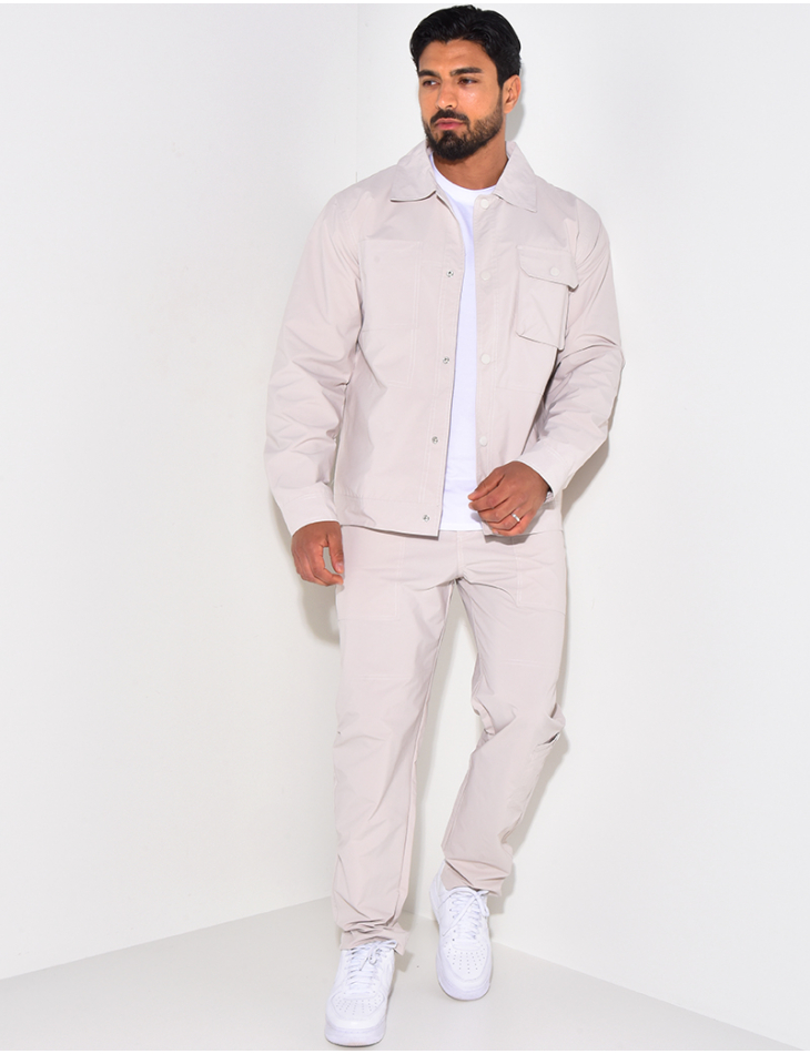 Ensemble fin pantalon et chemise à boutons pressions Ensemble fin pantalon et chemise à boutons pressions