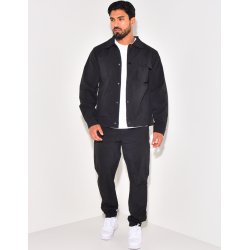 Ensemble fin pantalon et chemise à boutons pressions Ensemble fin pantalon et chemise à boutons pressions