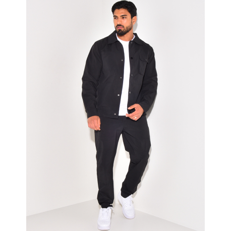 Ensemble fin pantalon et chemise à boutons pressions Ensemble fin pantalon et chemise à boutons pressions