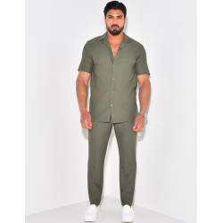 Ensemble pantalon et chemise plissé Ensemble pantalon et chemise plissé