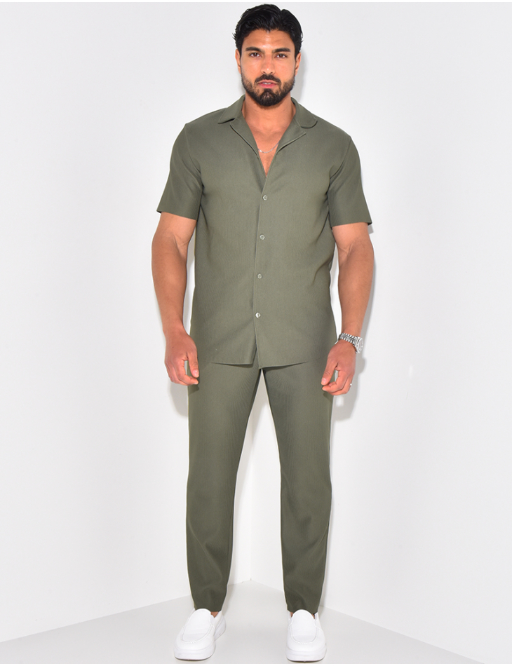 Ensemble pantalon et chemise plissé Ensemble pantalon et chemise plissé