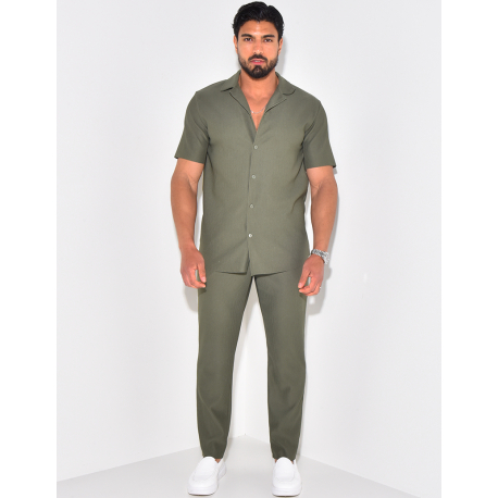Ensemble pantalon et chemise plissé Ensemble pantalon et chemise plissé