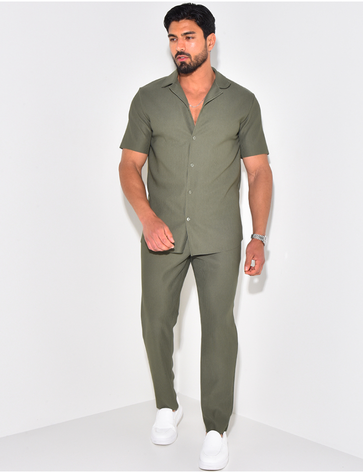 Ensemble pantalon et chemise plissé Ensemble pantalon et chemise plissé