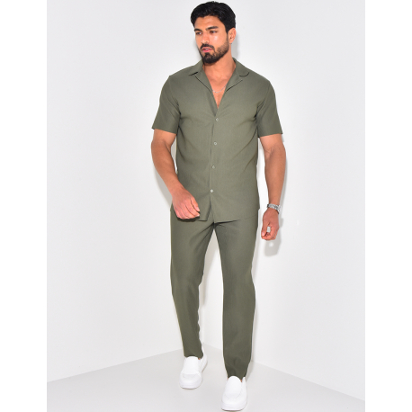 Ensemble pantalon et chemise plissé Ensemble pantalon et chemise plissé