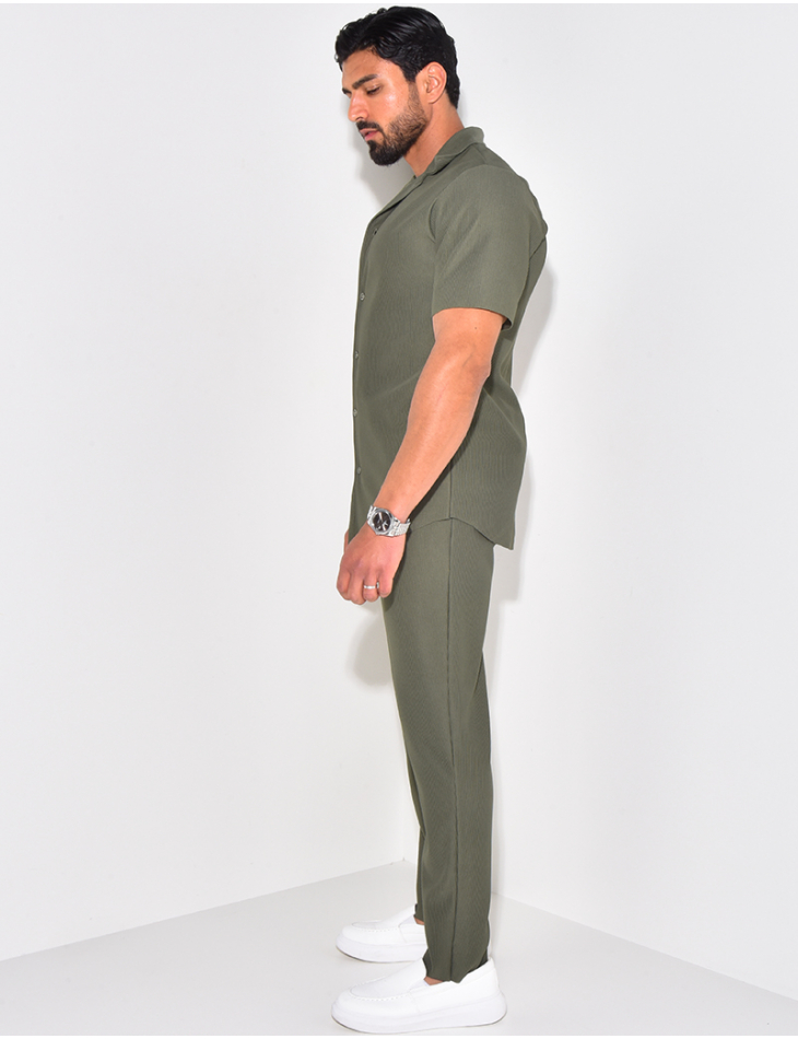 Ensemble pantalon et chemise plissé Ensemble pantalon et chemise plissé
