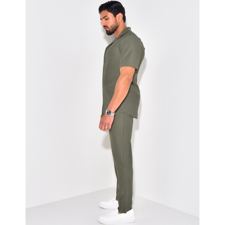 Ensemble pantalon et chemise plissé Ensemble pantalon et chemise plissé