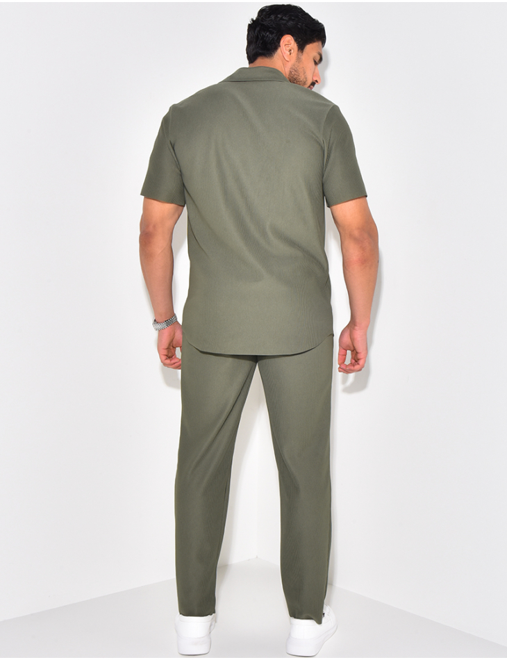 Ensemble pantalon et chemise plissé Ensemble pantalon et chemise plissé