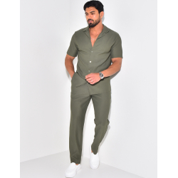 Ensemble pantalon et chemise plissé Ensemble pantalon et chemise plissé