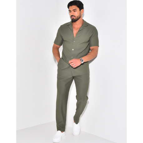 Ensemble pantalon et chemise plissé Ensemble pantalon et chemise plissé