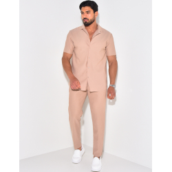 Ensemble pantalon et chemise plissé Ensemble pantalon et chemise plissé