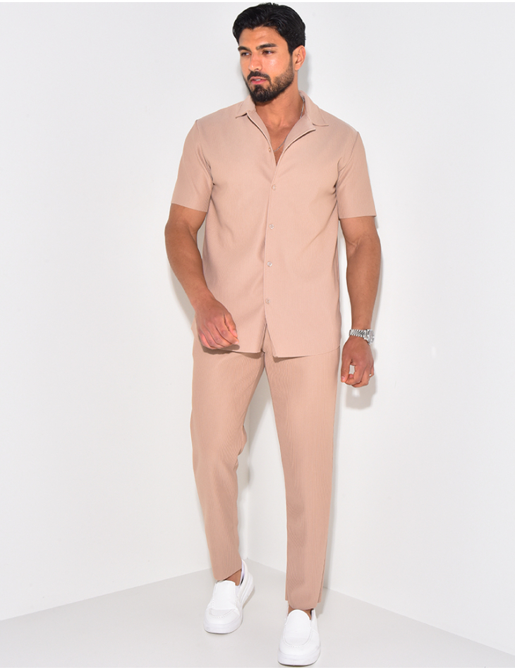 Ensemble pantalon et chemise plissé Ensemble pantalon et chemise plissé