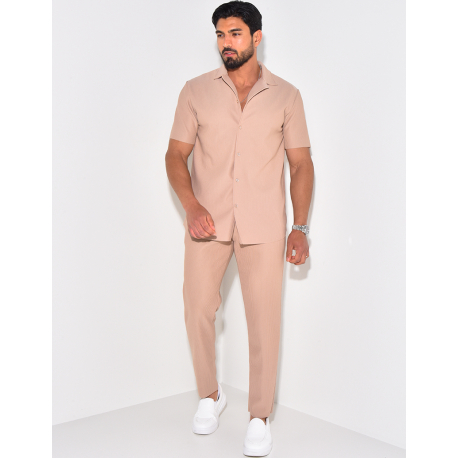 Ensemble pantalon et chemise plissé Ensemble pantalon et chemise plissé