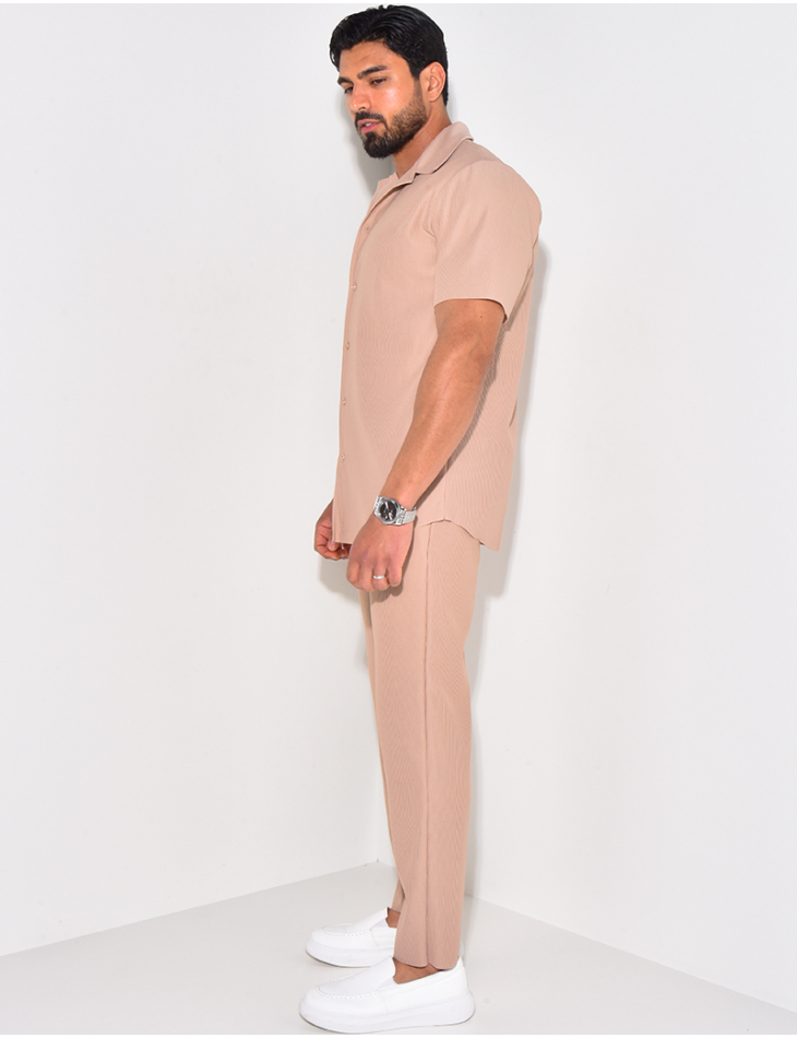 Ensemble pantalon et chemise plissé Ensemble pantalon et chemise plissé