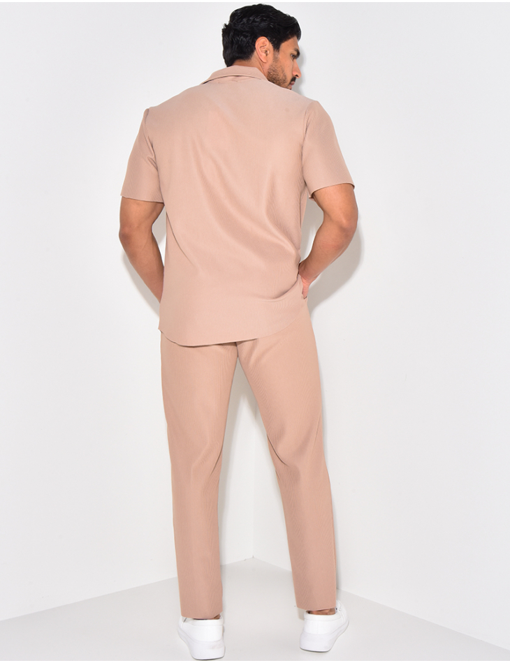 Ensemble pantalon et chemise plissé Ensemble pantalon et chemise plissé