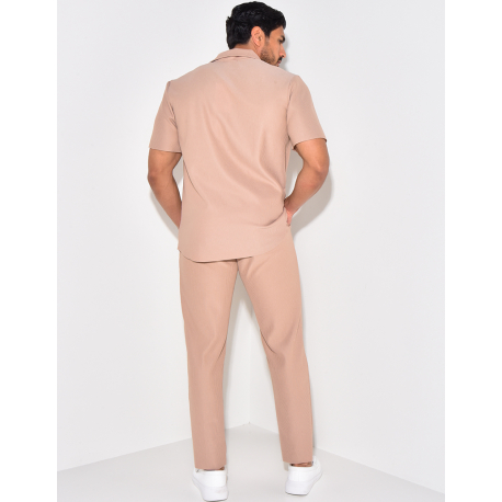 Ensemble pantalon et chemise plissé Ensemble pantalon et chemise plissé