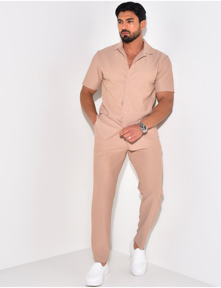 Ensemble pantalon et chemise plissé Ensemble pantalon et chemise plissé