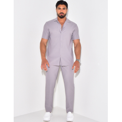 Ensemble pantalon et chemise plissé Ensemble pantalon et chemise plissé