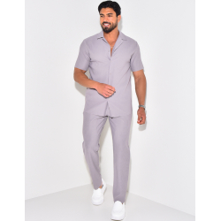Ensemble pantalon et chemise plissé Ensemble pantalon et chemise plissé