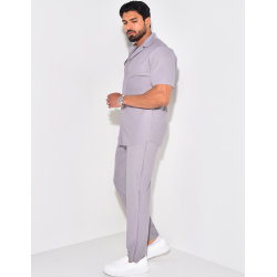 Ensemble pantalon et chemise plissé Ensemble pantalon et chemise plissé