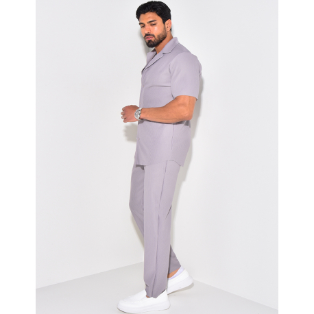 Ensemble pantalon et chemise plissé Ensemble pantalon et chemise plissé