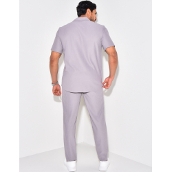 Ensemble pantalon et chemise plissé Ensemble pantalon et chemise plissé