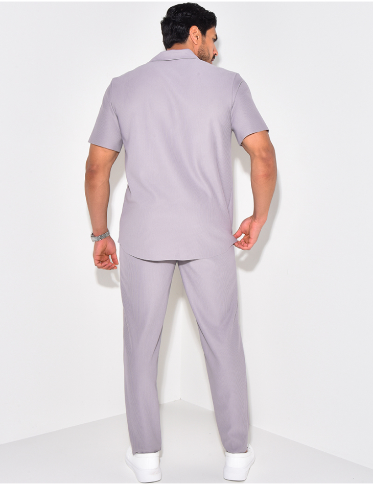 Ensemble pantalon et chemise plissé Ensemble pantalon et chemise plissé