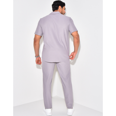 Ensemble pantalon et chemise plissé Ensemble pantalon et chemise plissé