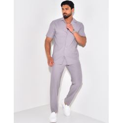 Ensemble pantalon et chemise plissé Ensemble pantalon et chemise plissé