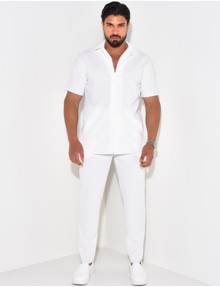Ensemble pantalon et chemise plissé Ensemble pantalon et chemise plissé