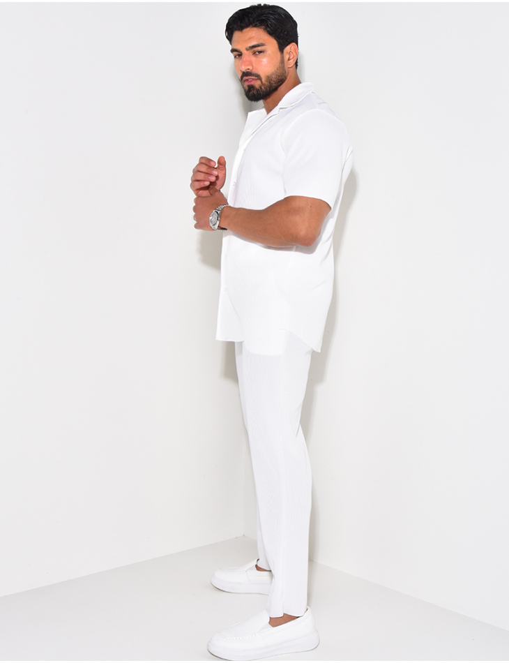 Ensemble pantalon et chemise plissé Ensemble pantalon et chemise plissé